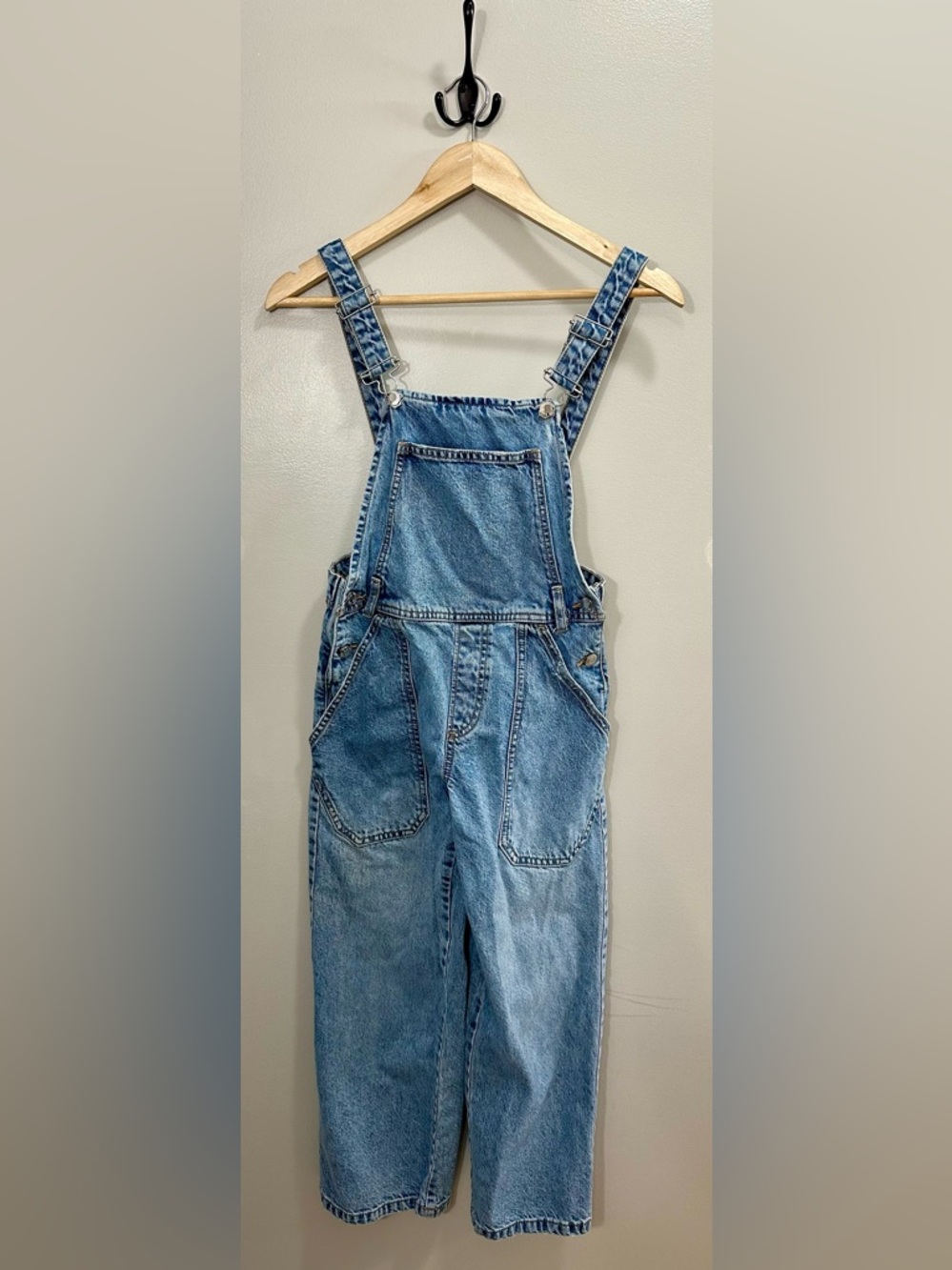 Zara Kids Wide Leg Denim Overalls Size 11-12